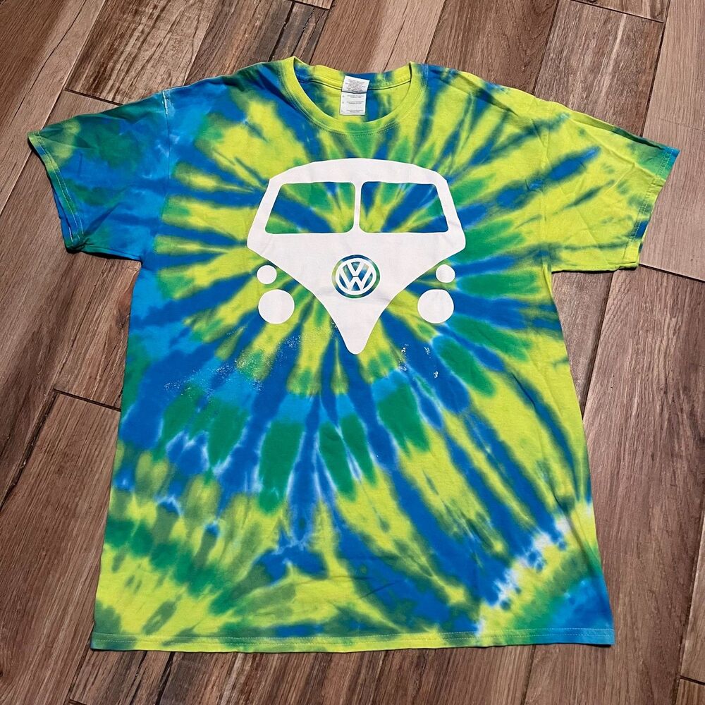 Volkswagen DriverGear Collection Tie-Dye Mini Bus Graphic T-Shirt Large